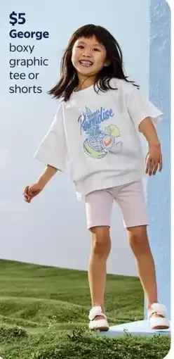 Walmart George boxy graphic tee or shorts offer