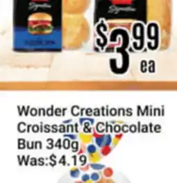 Nations Fresh Foods Wonder Creations Mini Croissant & Chocolate Bun offer