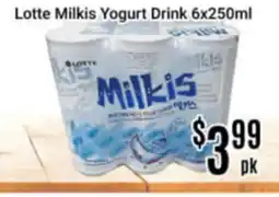 Nations Fresh Foods Lotte Milkis Yogurt Drink offer