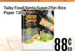 Nations Fresh Foods Taiky Food Senta Super Thin Rice Paper offer
