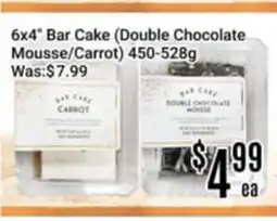 Nations Fresh Foods 6x4 Bar Cake (Double Chocolate Mousse/Carrot) offer