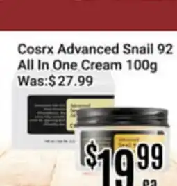 Nations Fresh Foods Cosrx Advanced Snail 92 All In One Cream offer