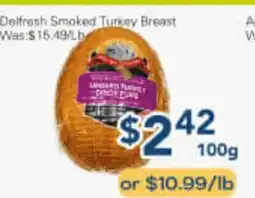 Oceans Fresh Food Market Delfresh Smoked Turkey Breast offer