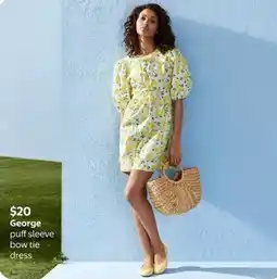 Walmart George puff sleeve bow tie dress offer