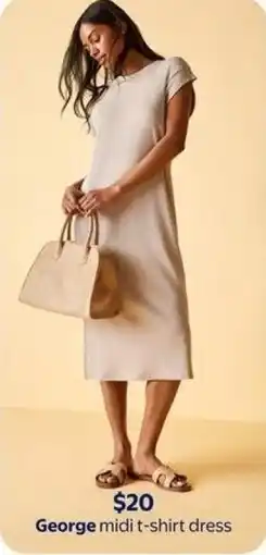 Walmart George midi t-shirt dress offer
