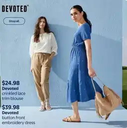 Walmart Devoted button front embroidery dress offer