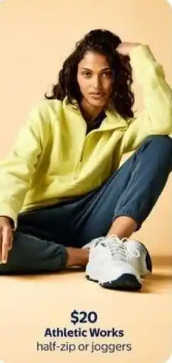 Walmart Athletic Works half-zip or joggers offer