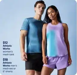 Walmart Athletic Works men's mesh tee or 6" shorts offer