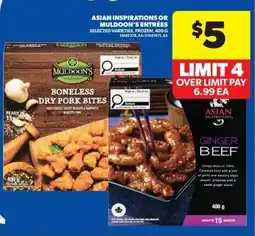 Real Canadian Superstore Asian inspirations or muldoon's entrées offer