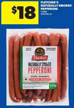 Real Canadian Superstore Fletcher's naturally smoked pepperoni offer