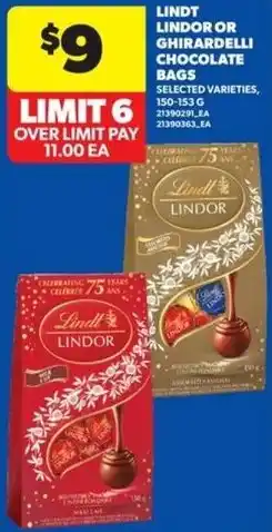 Real Canadian Superstore Lindt lindor or ghirardelli chocolate bags offer