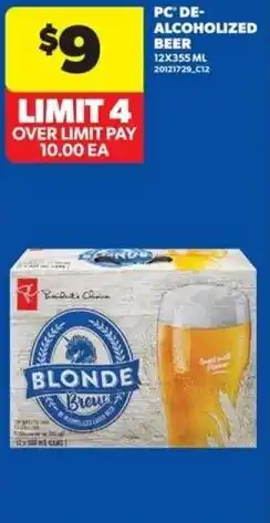 Real Canadian Superstore PC de- alcoholized beer offer