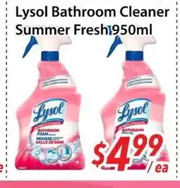 Bestco Food Mart Lysol Bathroom Cleaner Summer Fresh offer