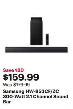 Best Buy Samsung HW-B53CF/ZC 300-Watt 2.1 Channel Sound Bar offer