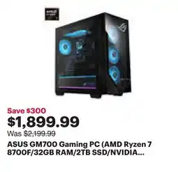 Best Buy ASUS GM700 Gaming PC (AMD Ryzen 7 8700F/32GB RAM/2TB SSD/NVIDIA GeForce RTX 5060 DUAL/Windows 11) offer