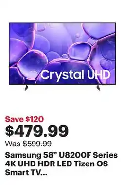 Best Buy Samsung 58 U8200F Series 4K UHD HDR LED Tizen OS Smart TV (UN58U8200FFXZC) - 2025 offer
