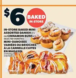 Valu-mart MINI-DANOISES VARIÉES, 8'S OU BRIOCHES À LA CANNELLE CUITES EN MAGASIN, 6'S offer