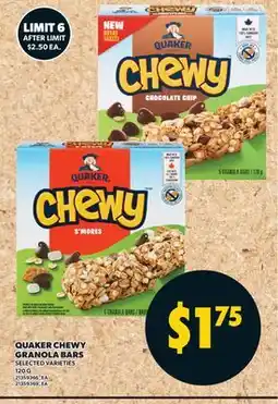 Valu-mart QUAKER CHEWY GRANOLA BARS offer