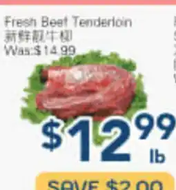 Oceans Fresh Food Market Fresh Beef Tenderloin offer