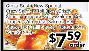 Ample Food Market Ginza Sushi New Special offer