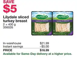 Costco Lilydale sliced turkey breast offer