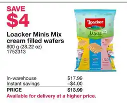 Costco Loacker Minis Mix cream filled wafers offer