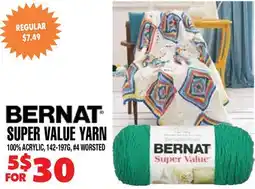 Len's Mill Stores BERNAT SUPER VALUE YARN offer