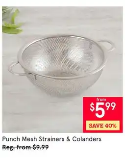 Kitchen Stuff Plus Punch Mesh Strainers & Colanders offer