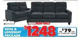 Surplus Furniture Morty Retreat Granite Sofa & Loveseat Set offer