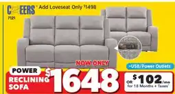 Surplus Furniture Hyde Park Granite Power Reclining Sofa offer