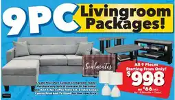 Surplus Furniture Grey 2PC Sofa & Ottoman offer