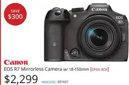 Vistek Canon EOS R7 Mirrorless Camera w/ 18-150mm [open box] offer