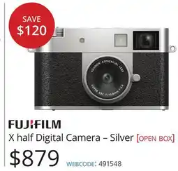 Vistek Fujifilm X half Digital Camera – Silver [open box] offer