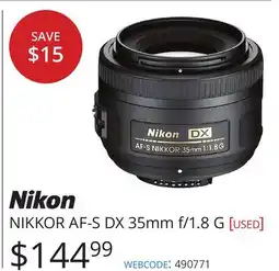 Vistek Nikon NIKKOR AF-S DX 35mm f/1 offer
