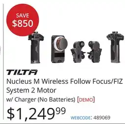 Vistek Tilta Nucleus M Wireless Follow Focus/FIZ System 2 Motor w/ Charger (No Batteries) [demo] offer