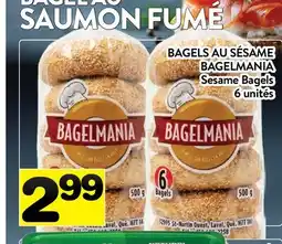 Supermarché PA BAGELS AU SÉSAME BAGELMANIA | Sesame Bagels, 6 unités offer