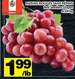 Supermarché PA RAISINS ROUGES SANS PÉPINS | Red Seedless Grapes offer