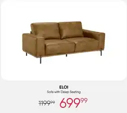 Meubles RD Eloi - Sofa with Deep Seating - Brown offer