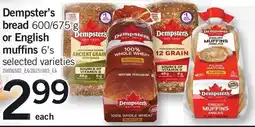 Loblaws Dempster's bread or English muffins offer