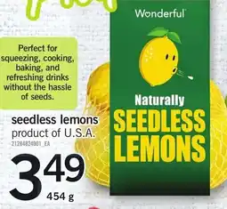 Loblaws Seedless lemons offer