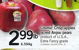 Loblaws Cosmic Crisp apples or red Anjou pears offer
