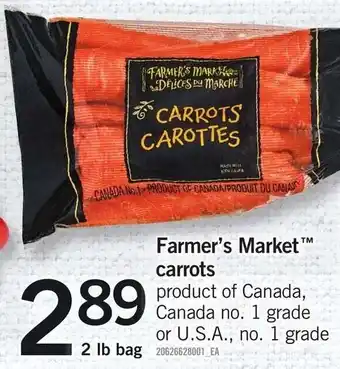 Loblaws Farmer's Market carrots offer