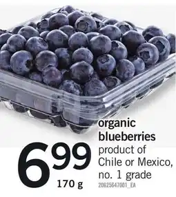 Loblaws Organic blueberries offer