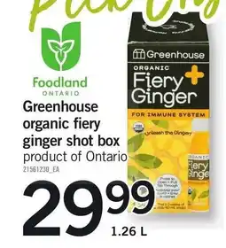 Loblaws Greenhouse organic fiery ginger shot box offer