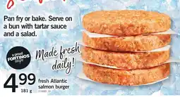 Loblaws Fresh atlantic salmon burger offer