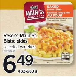 Loblaws Reser's Main St. Bistro sides offer