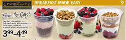 Loblaws Very Berry chia pudding, fruit yogurt parfait with almonds, hemp hearts fruit parfait or peanut butter & granola parfait offer