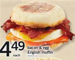 Loblaws Bacon & egg english muffin offer