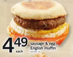 Loblaws Sausage & egg english muffin offer