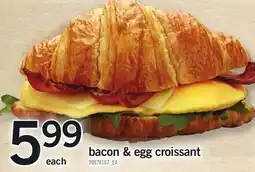 Loblaws Bacon & egg croissant offer